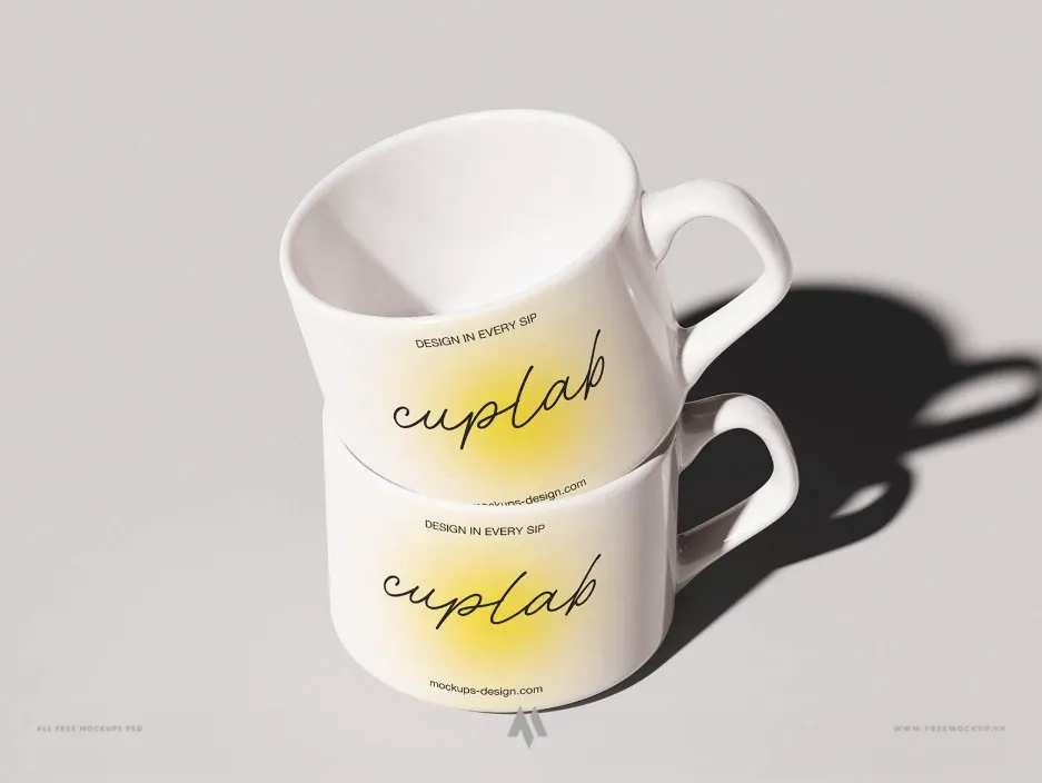 Mockup cốc gốm sứ