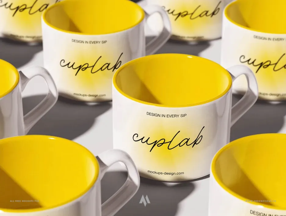 Mockup cốc gốm sứ