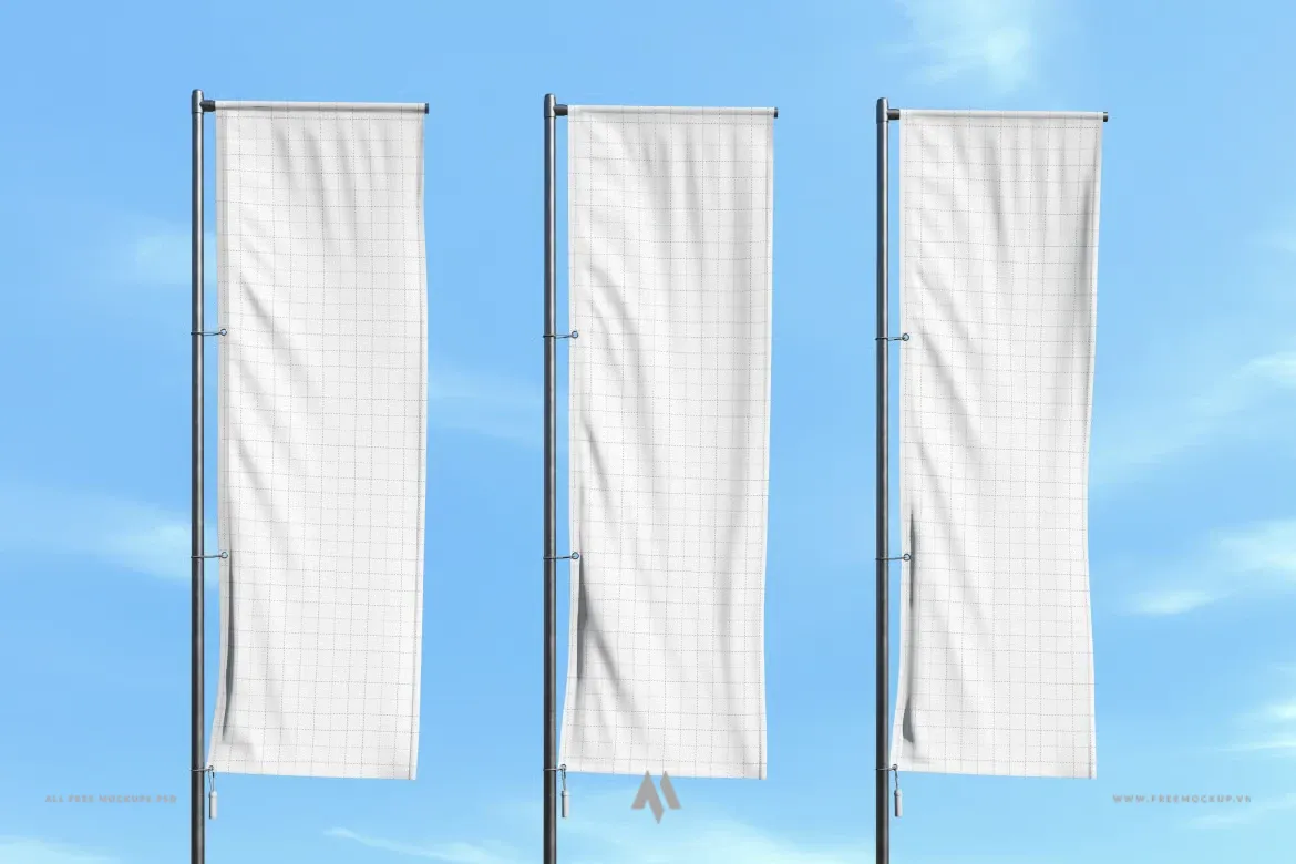Mockup cờ phướn miễn phí