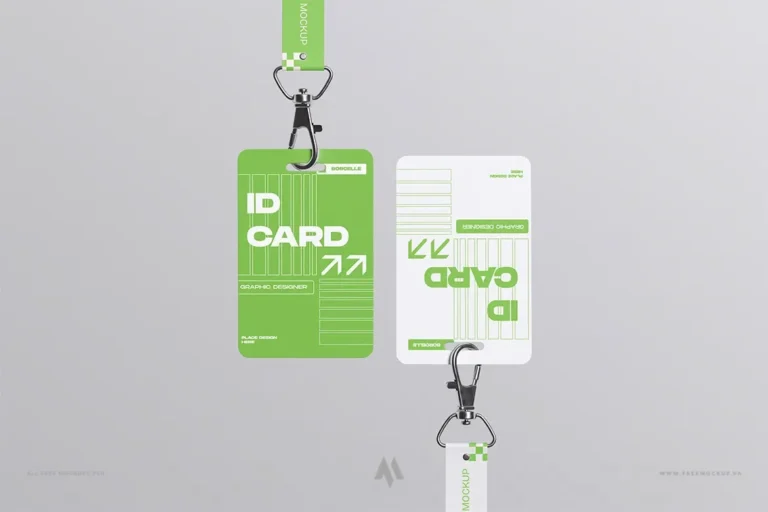 Mockup thẻ đeo nhân viên miễn phí
