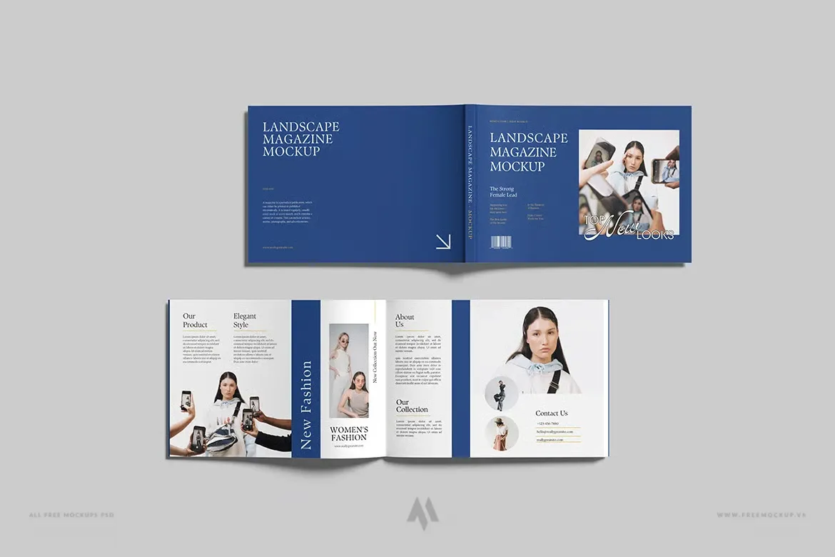 Tạo Mockup Tạp Chí Khổ Ngang Ấn Tượng!