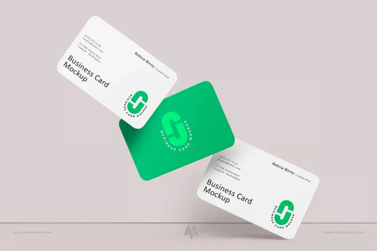 Mockup Card Visit bo góc