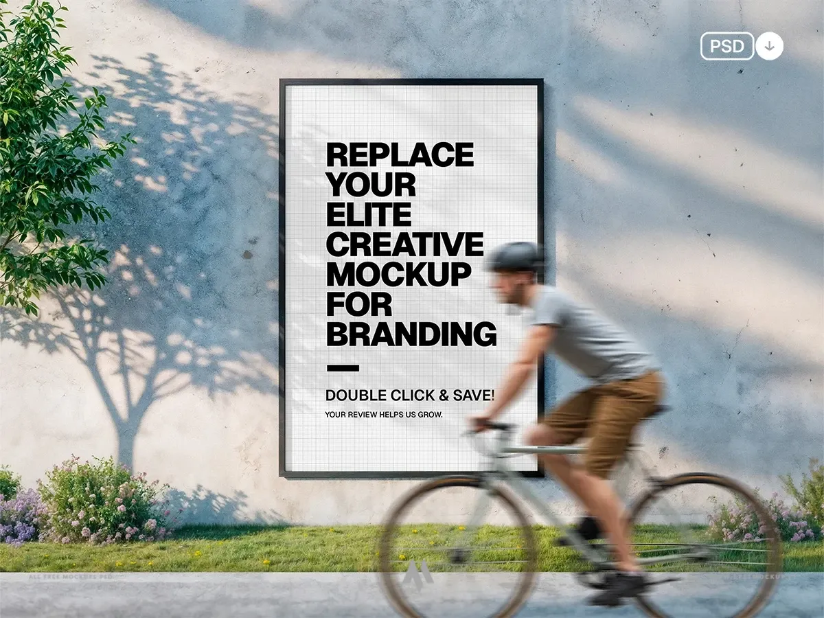 Tạo ấn tượng mạnh với Mockup poster đường phố