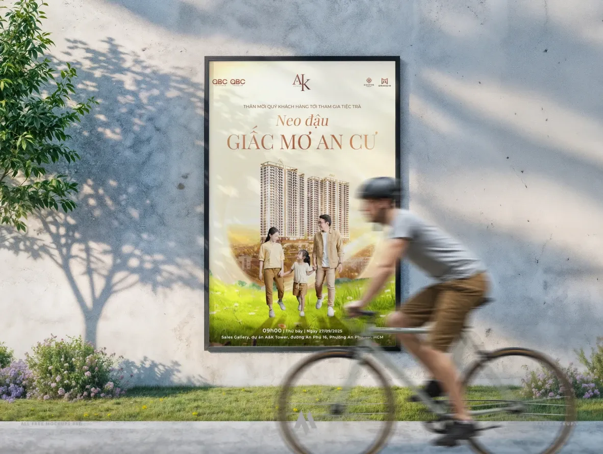 Tạo ấn tượng mạnh với Mockup poster đường phố