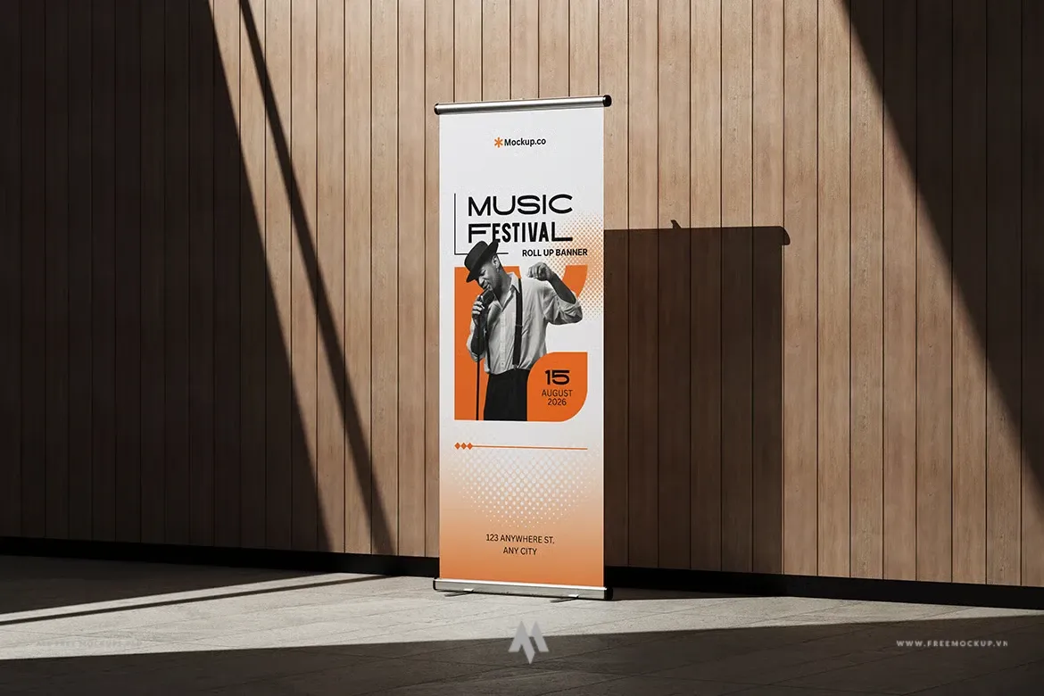 Mockup Roll-Up Banner: Nâng tầm thương hiệu chuyên nghiệp!