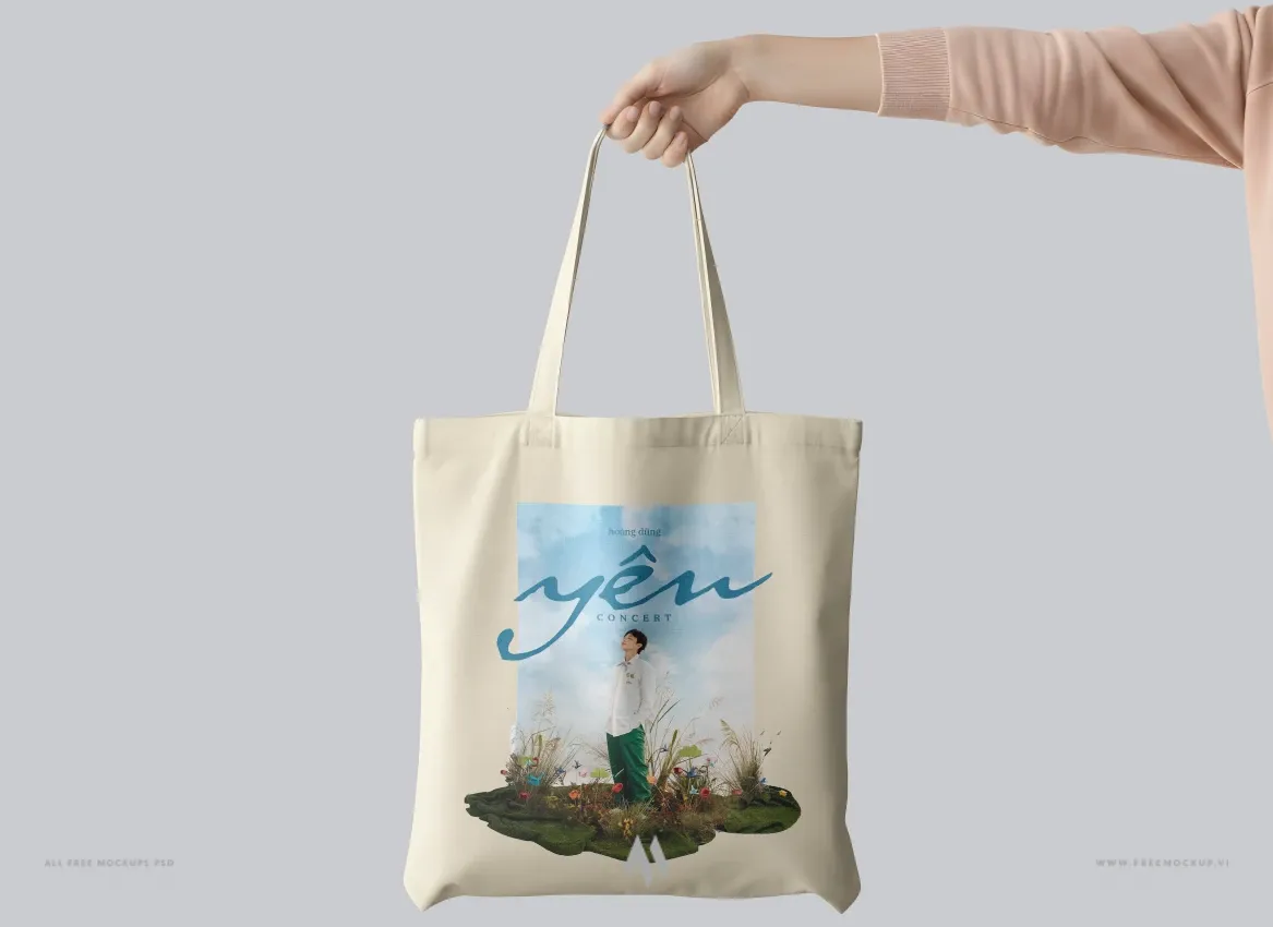Mockup túi vải Tote miễn phí
