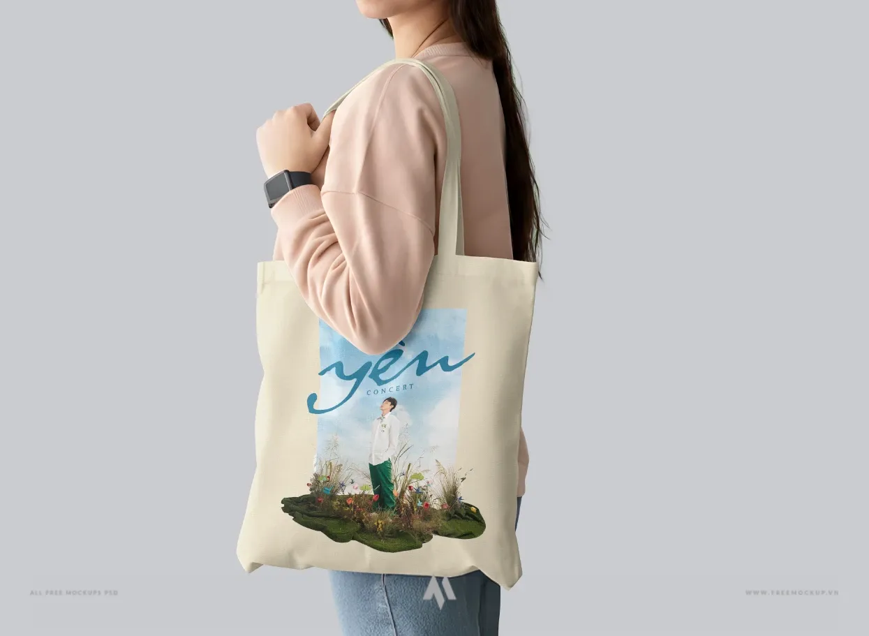 Mockup túi vải Tote miễn phí