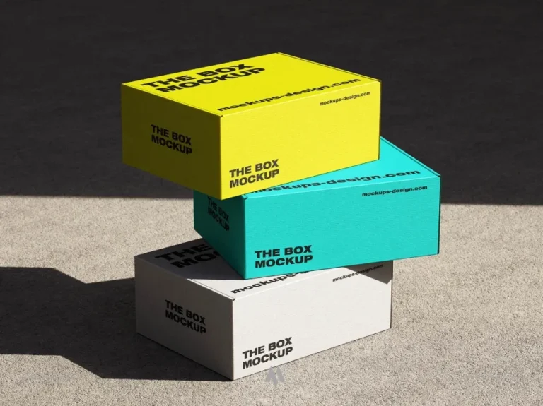 Mockup hộp giấy carton