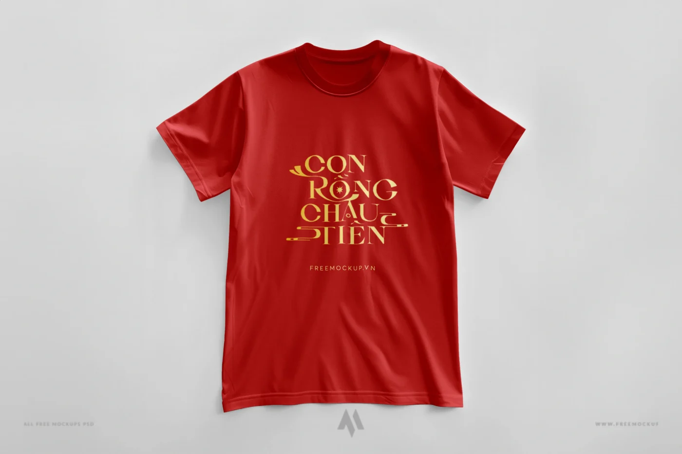 Mockup áo thun cổ tròn miễn phí