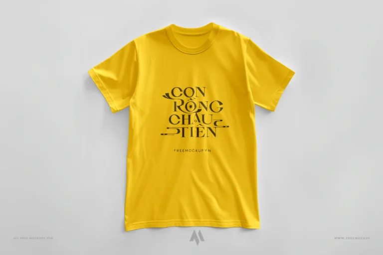 Mockup áo thun cổ tròn miễn phí