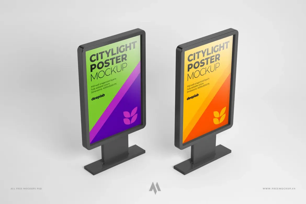 Bộ mockup poster đường phố miễn phí