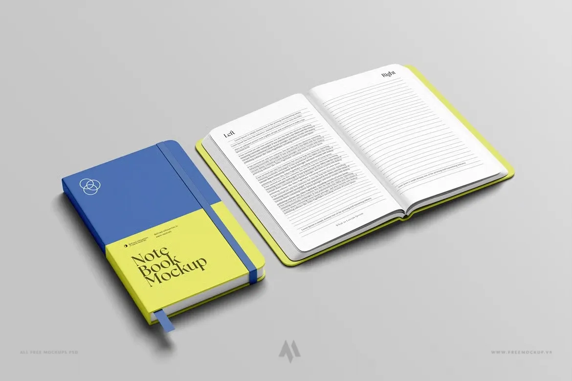 Mockup sổ tay cao ca