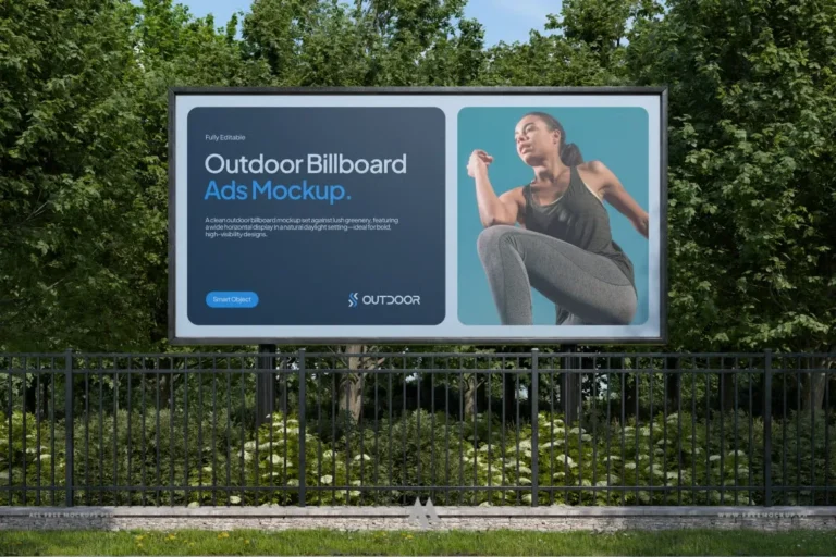Mockup bảng quảng cáo Billboard ngoài trời