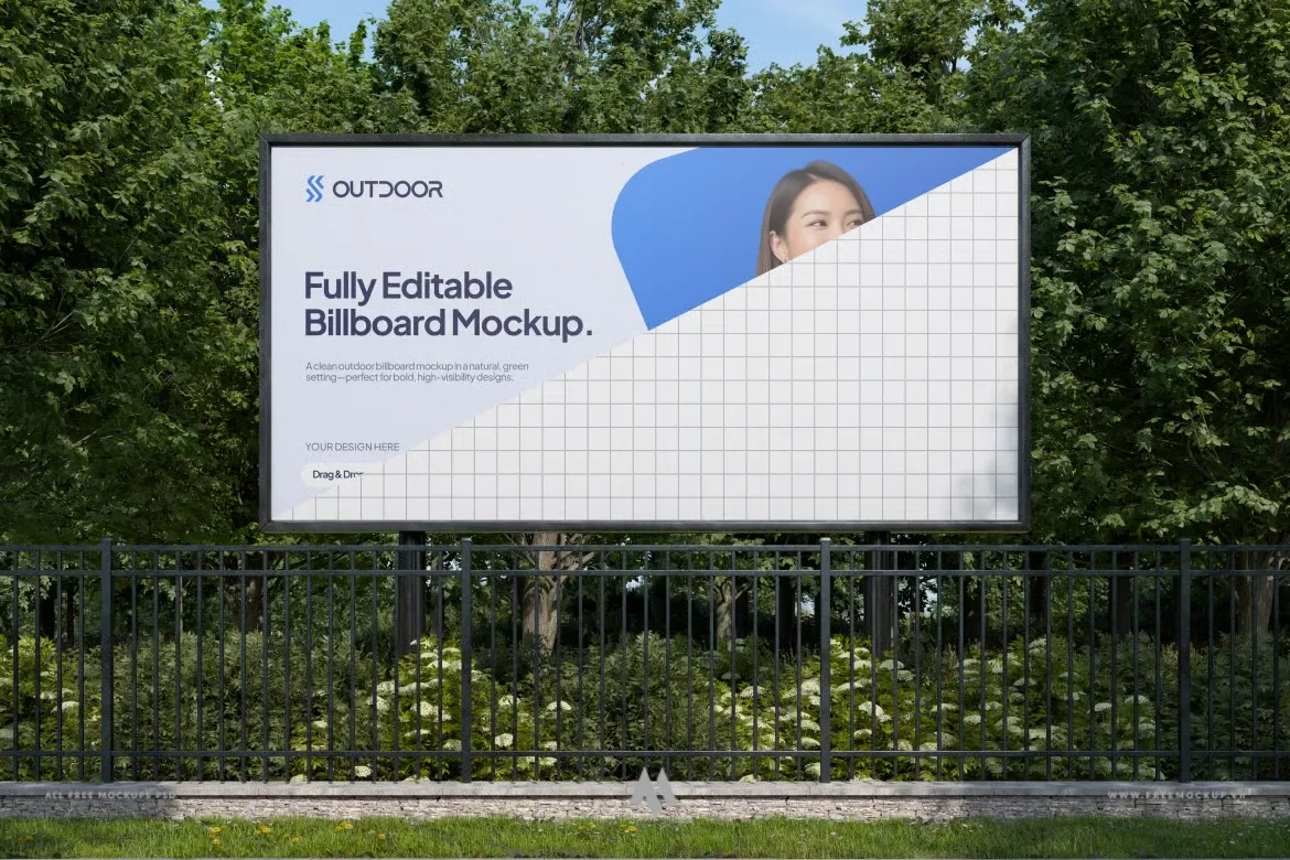 Mockup biển quảng cáo Billboard ngoài trời