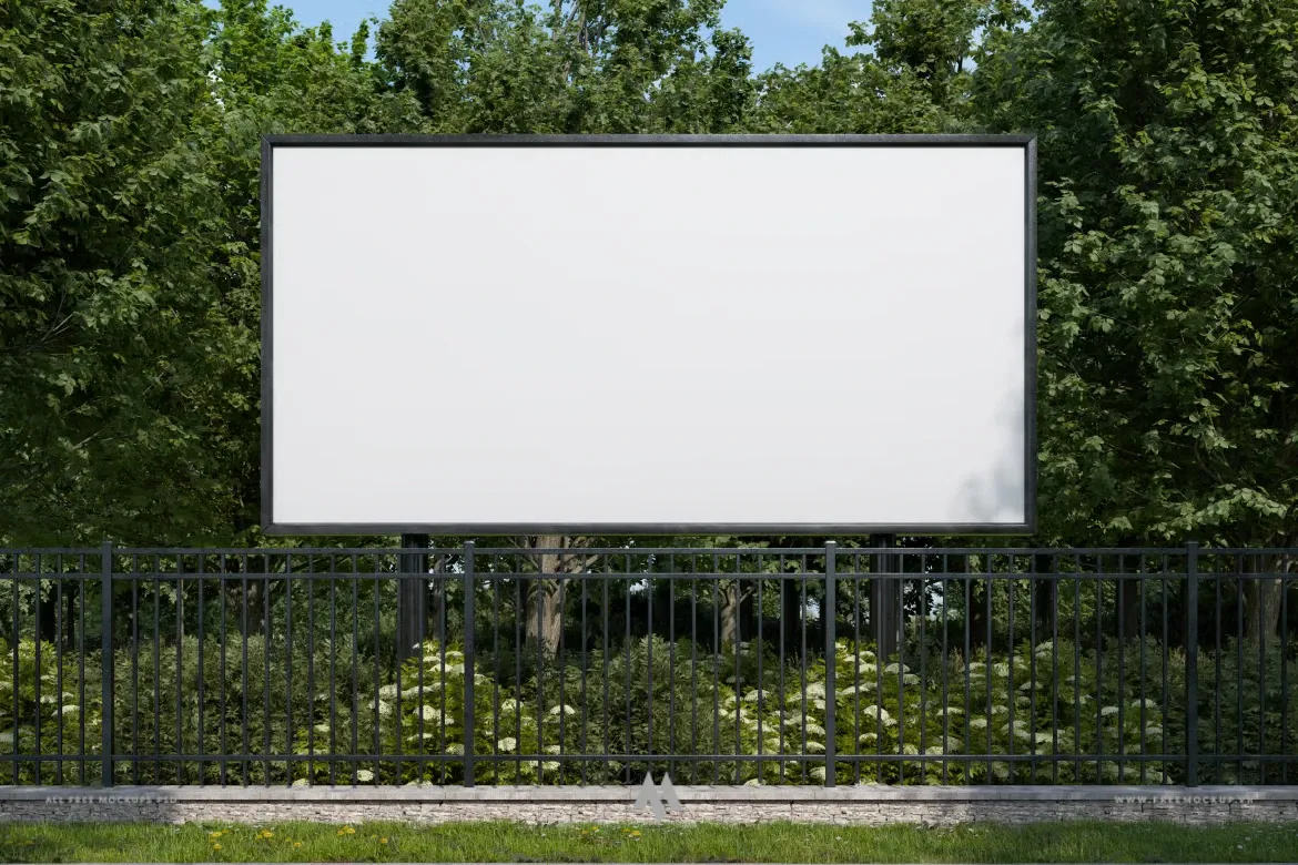 Mockup biển quảng cáo Billboard ngoài trời