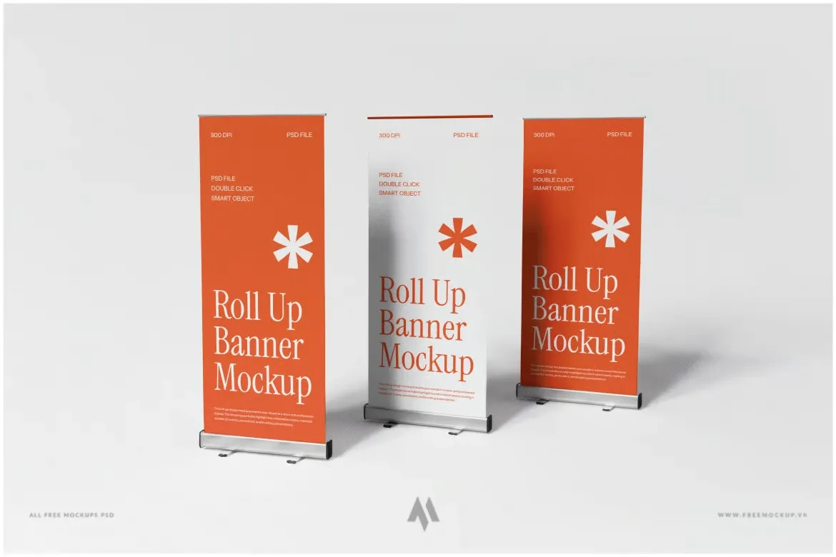 Bộ mockup standee cuộn chân nhôm