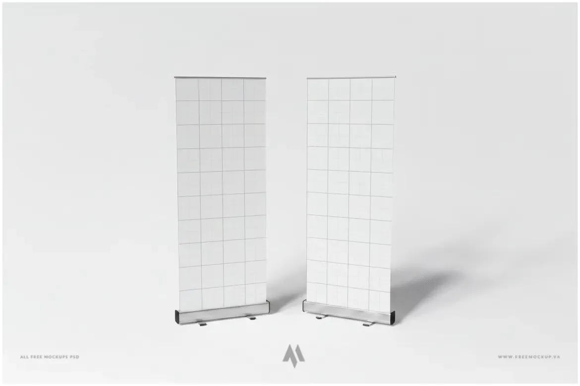 Bộ mockup standee cuộn chân nhôm