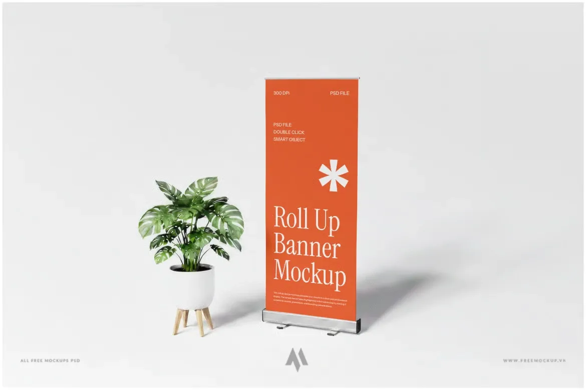 Bộ mockup standee cuộn chân nhôm