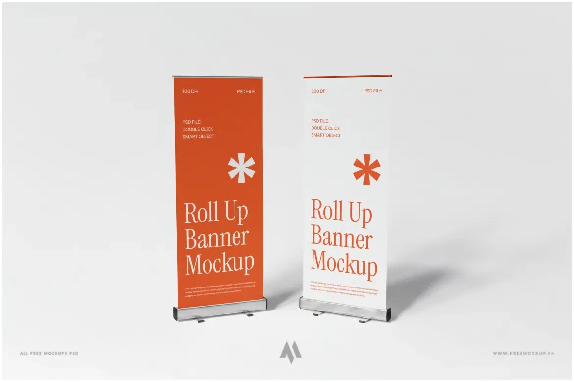 Bộ mockup standee cuộn chân nhôm