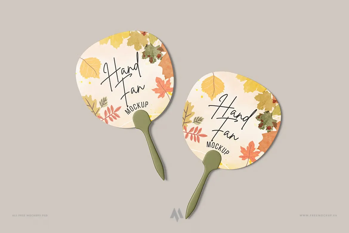 Mockup quạt cầm tay