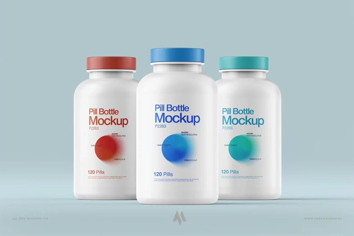 Bộ mockup lọ thuốc và hộp đựng