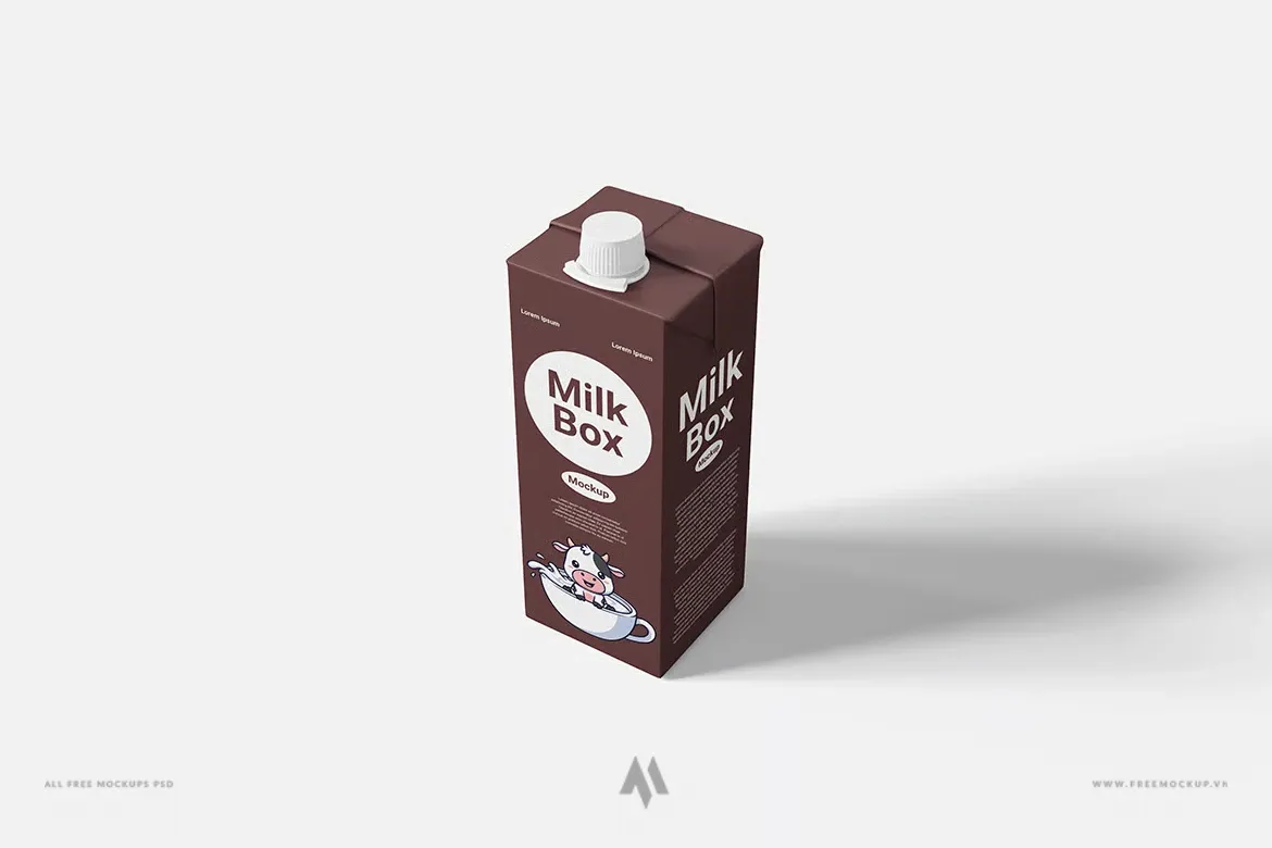 Bộ mockup hộp sữa 180ml