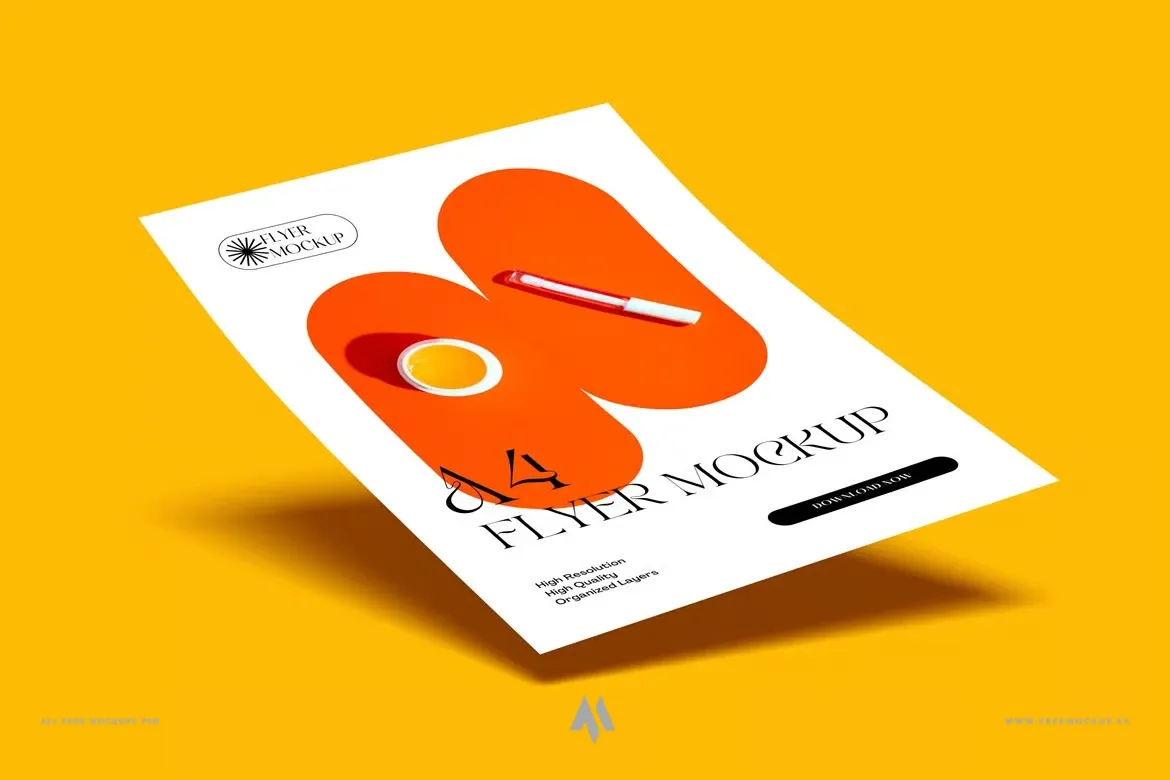 A4 Flyer Mockup: Trình Bày Thiết Kế Chuyên Nghiệp!