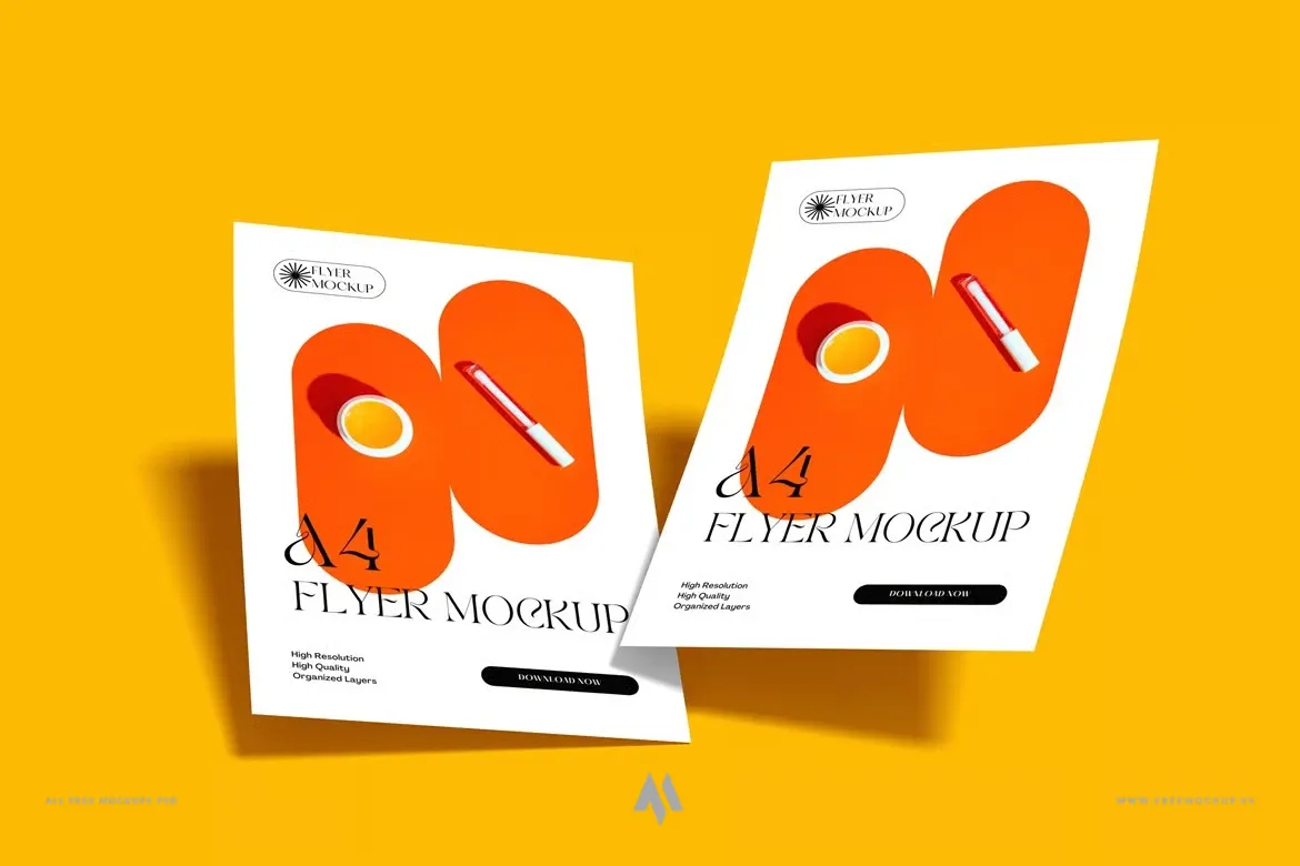 A4 Flyer Mockup: Trình Bày Thiết Kế Chuyên Nghiệp!
