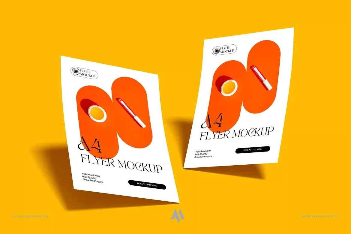 A4 Flyer Mockup: Trình Bày Thiết Kế Chuyên Nghiệp!