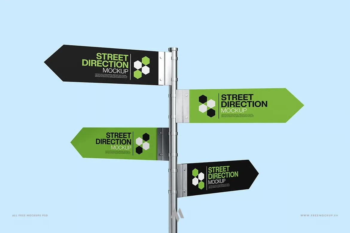 Mockup Chỉ Dẫn Đường Phố: Nâng Tầm Thiết Kế Của Bạn!