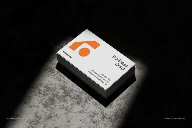 Mockup Business Card ấn tượng trong góc tối
