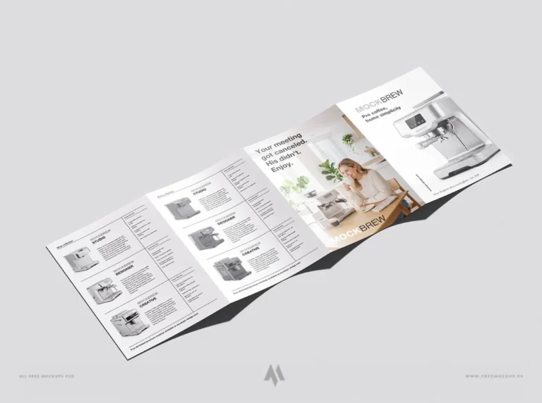 Khám phá mockup tờ rơi gấp A4 đa năng