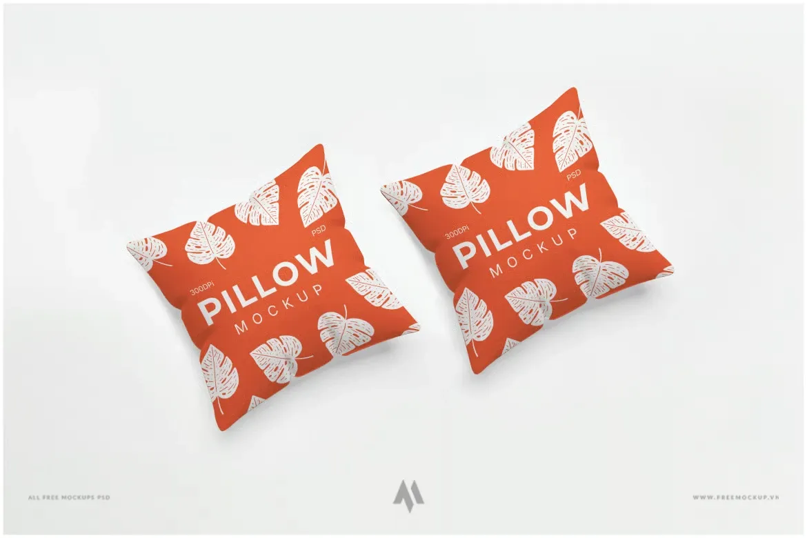 Mockup gối trên nền trơn