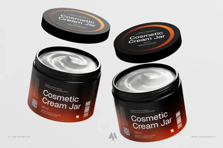 Mockup lọ kem mỹ phẩm miễn phí