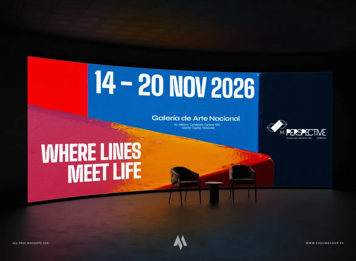 Bí quyết nâng tầm sự kiện với Mockup màn hình LED cong