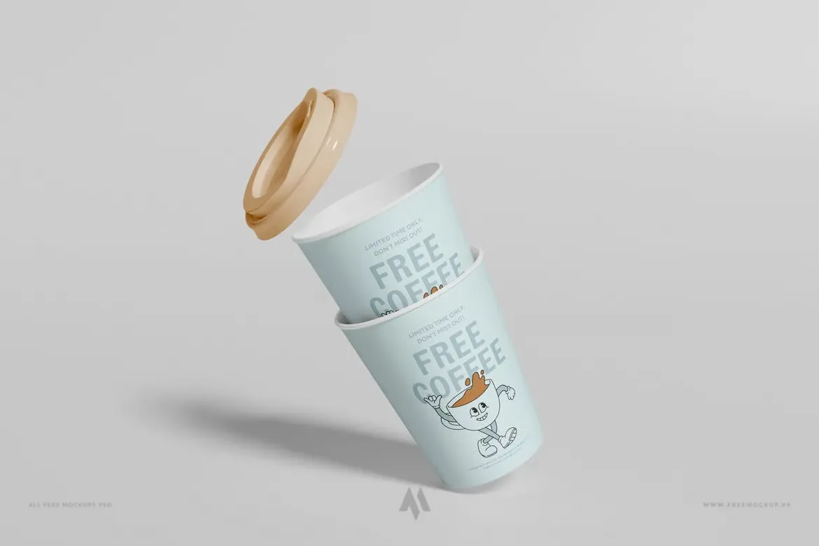 Mockup Cốc Giấy miễn phí PSD