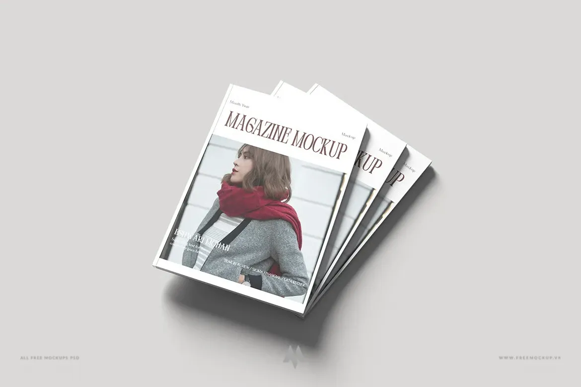 Mockup tạp chí ấn tượng mọi góc nhìn