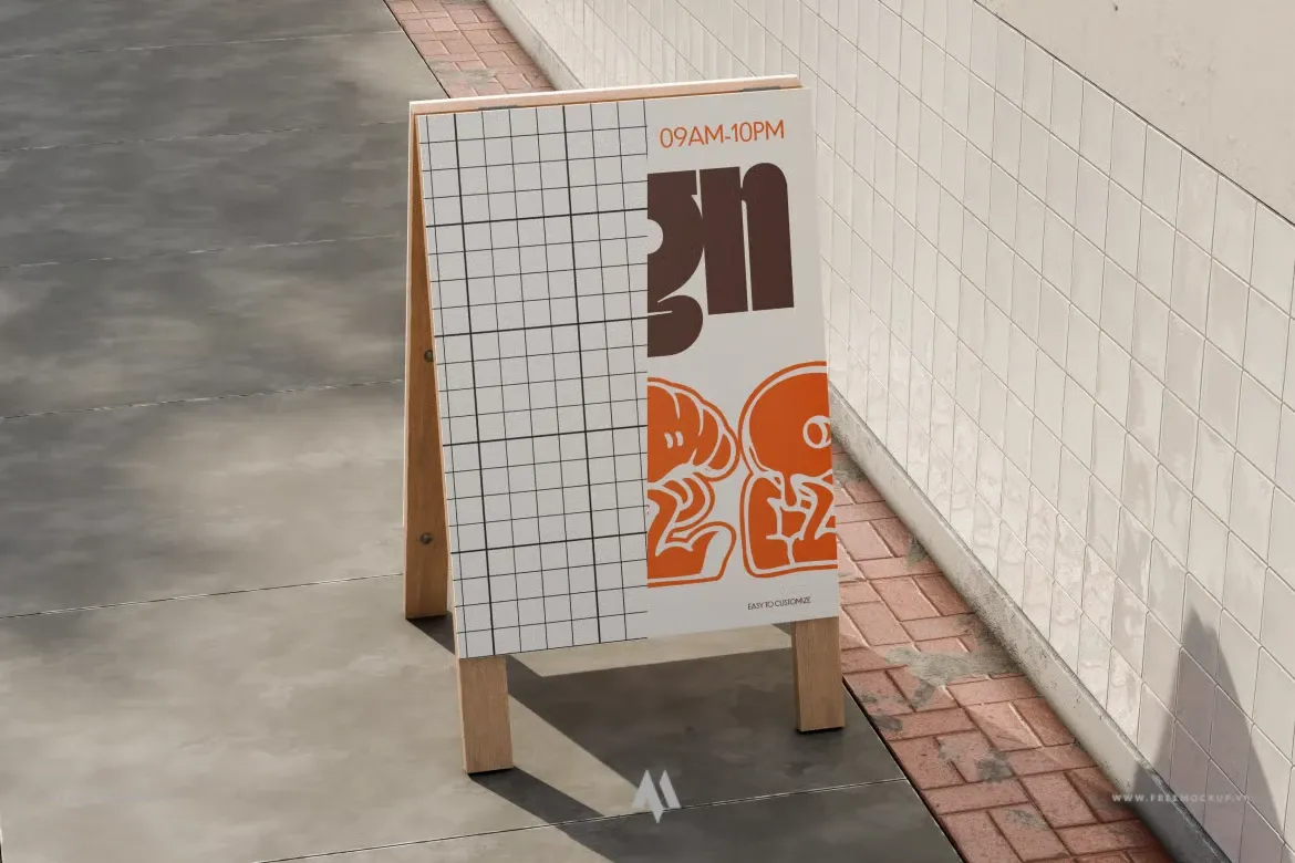 Mockup Bảng Hiệu Cafe: Nổi Bật Giữa Phố Đông!