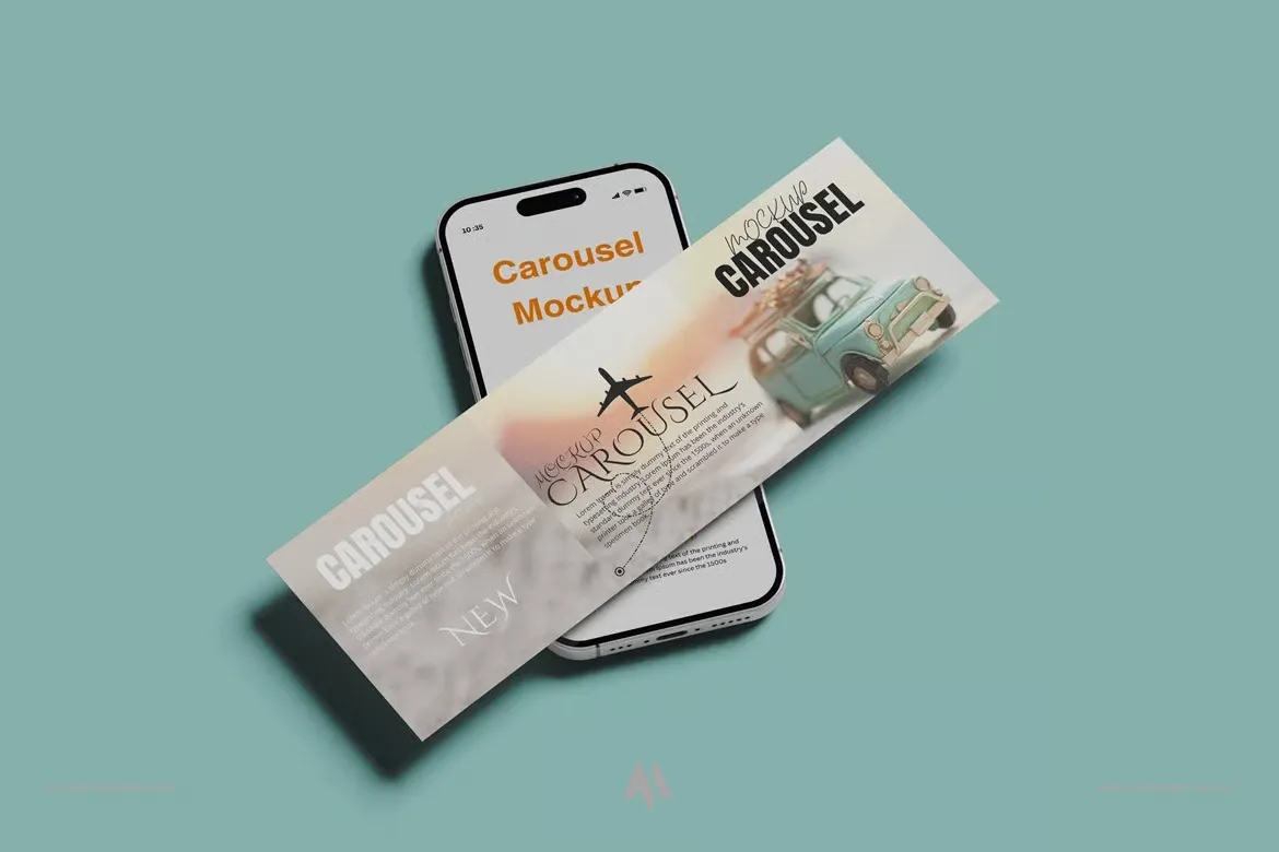 Mockup post quảng cáo quay vòng