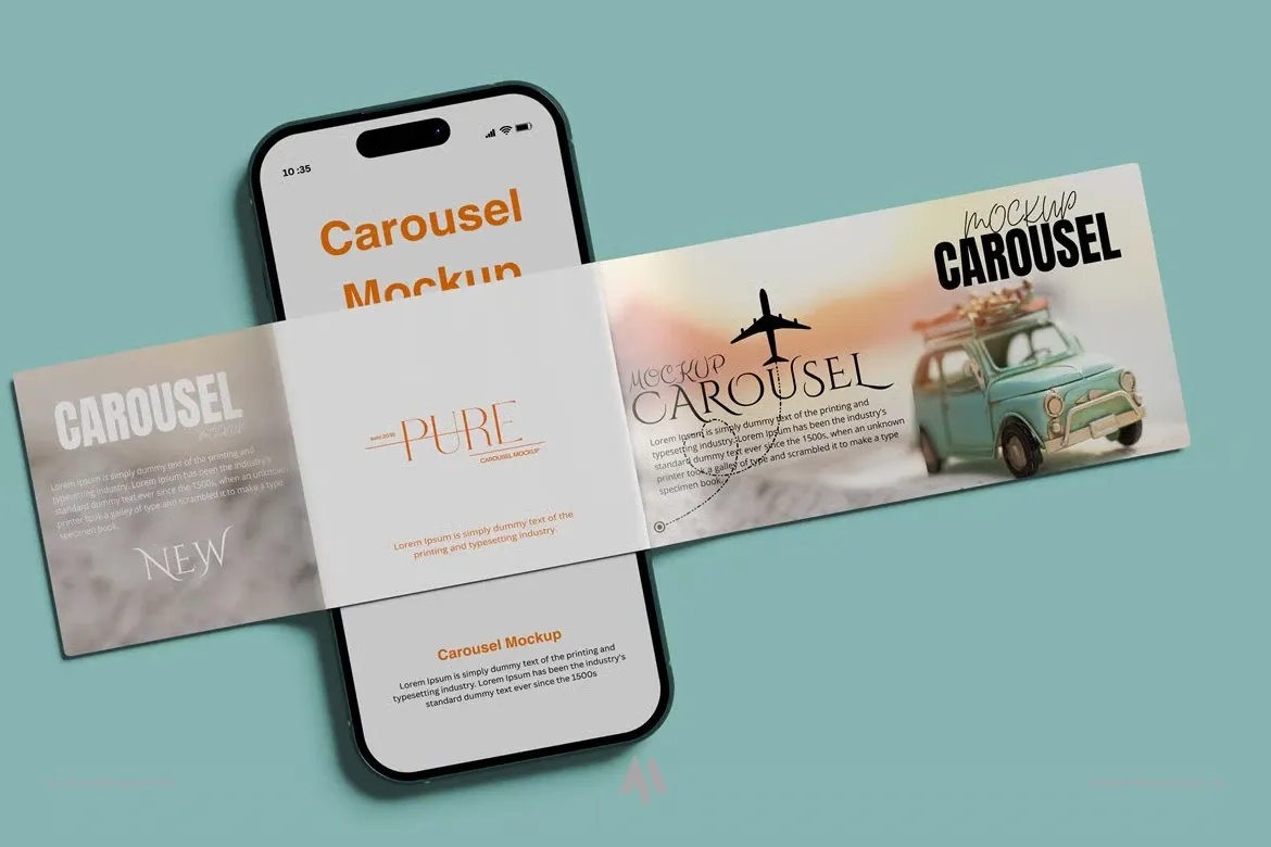 Mockup post quảng cáo quay vòng