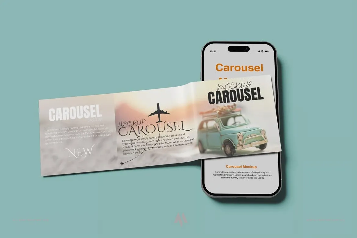 Mockup post quảng cáo quay vòng