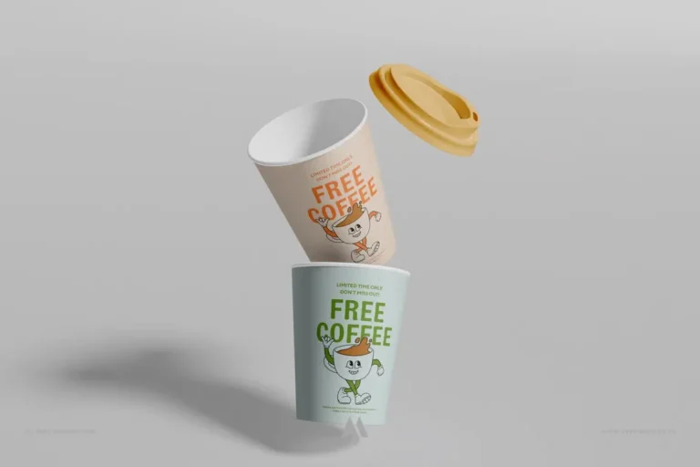 Bộ mockup cốc giấy miễn phí PSD
