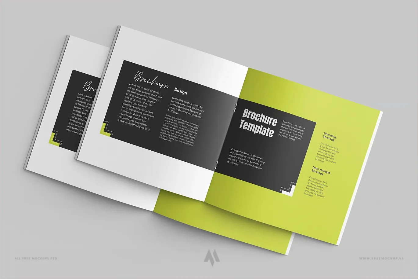 Mockup brochure vuông miễn phí
