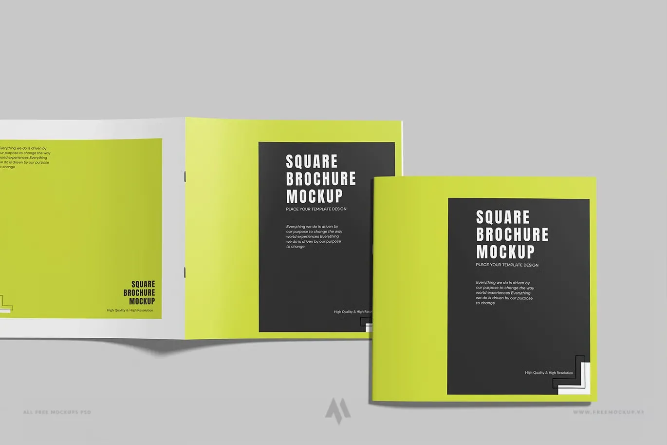 Mockup brochure vuông miễn phí