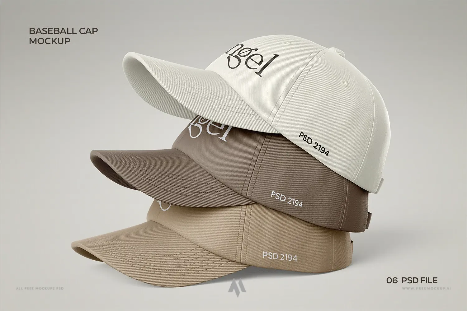 Bộ mockup mũ lưỡi trai thời trang