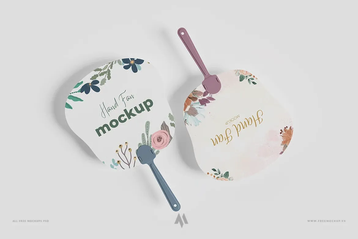 Bộ 5 file Mockup quạt nhựa cầm tay
