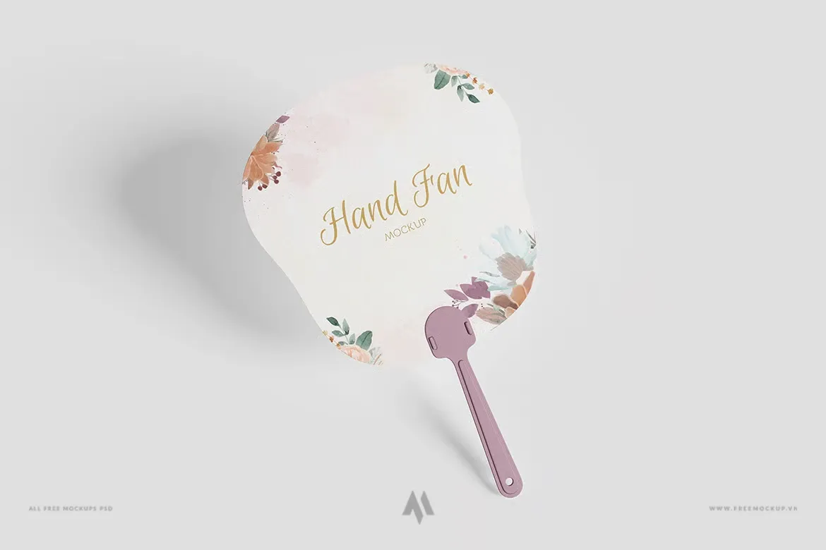 Bộ 5 file Mockup quạt nhựa cầm tay