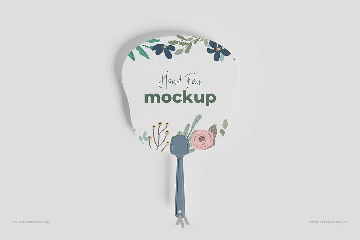 Bộ 5 file Mockup quạt nhựa cầm tay