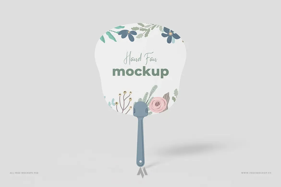 Bộ 5 file Mockup quạt nhựa cầm tay