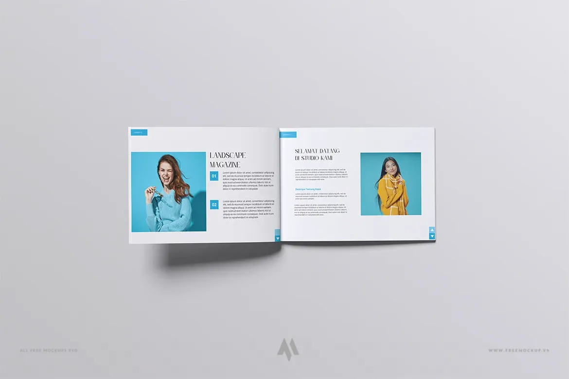 Mockup quyển tạp chí hiện đại và tinh tế